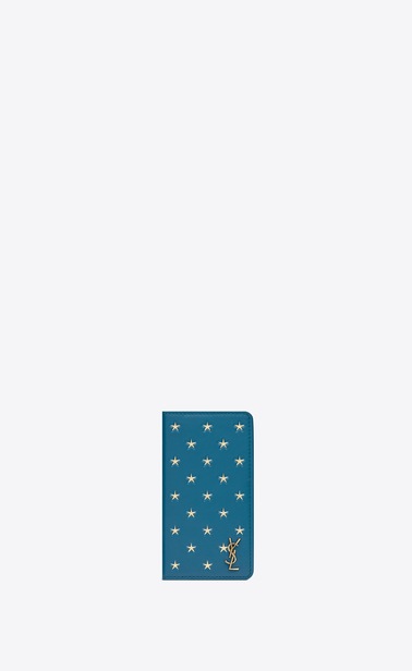 MONOGRAM iPhone 10 case in star-print leather